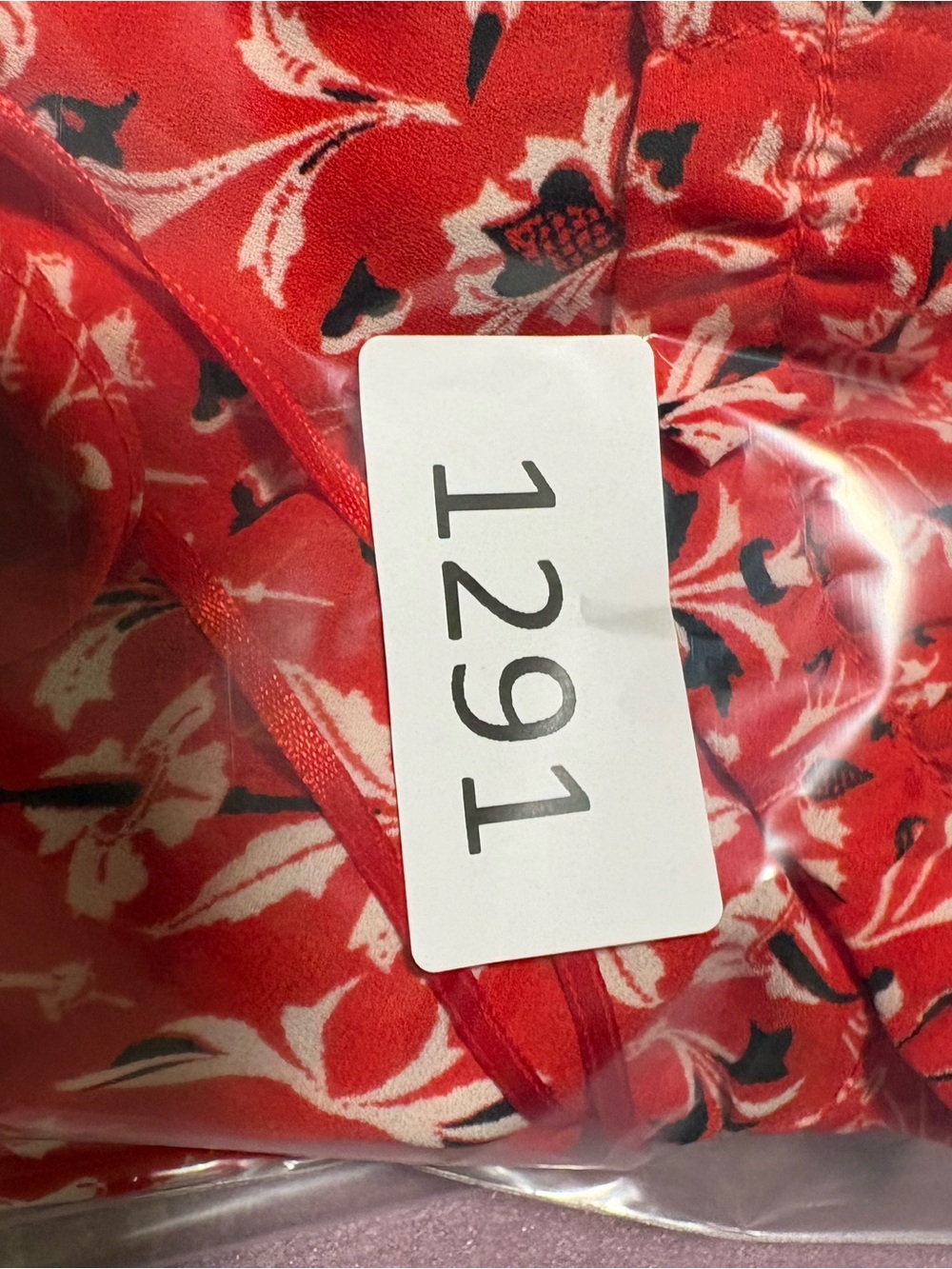 Rose & Olive Red Floral Ruffle Tie-Neck Tunic - Picture 11 of 13